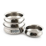 Coconut Stainless Steel Hammered Golconda Kadai Set of 4-200ml, 300ml, 400ml and 500ml (Food Grade)
