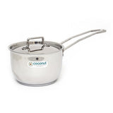 Coconut Stainless Steel Capsulated Saucepan with Lid - 1 Unit - Triply Layer Sandwich Bottom - Gas and Induction