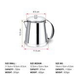Coconut Stainless Steel Tea or Coffee Pot/Kettle - 1 Unit, Model-T1 Tea Pot