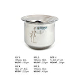 Coconut Stainless Steel Lser Baby Adak/Mini Adak/Milk Container/Fridge Container – Set Of 5 Pieces