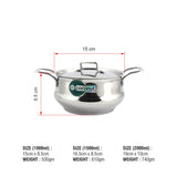 Coconut Stainless Steel Capsulated Cartier cook-n-serve Pot - (Food Grade)