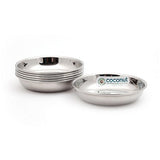 Coconut Stainless steel H1 Halwa Plate / Snack Plate - Small - Pack of 6