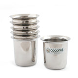 Coconut Stainless Steel Mini Coffee Glasses - Capacity Available in 150ml & 250ml, 18 Gauge, Durable, Food Grade, BPA Free, Model-D11 Kolga, Glass For Serving Water / Juices / Beverages/ Lemonade / Milk / Coffee / Tea