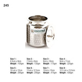 Coconut Stainless Steel Shower Design Ghee - Oil dispenser / Ghee pot with spoon / Ghee Dhani /  Ghee Storage container /  Ghee Serving Jar /  Multipurpose Ghee Pot / Pickle Container, Heavy Gauge, Mirror Finish, Model - GP 05 Shower China Bharani