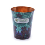 Coconut Design Copper Matka/Pot/Dispenser with stand and glass 5 litre capacity - Model - Jewel