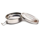 Coconut Stainless Steel Oval Box - Food Grade, Strong, Heavy Gauge, Sturdy, Long Lasting, Mirror Finish, Tiffin Box / Lunch Box / Fridge Box /  Dibba / Boxes / Multipurpose Box, Model - S44 Hungry bite
