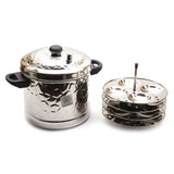 Coconut Stainless Steel - Hammered Smart Idli Cooker | 4 Plate or 6 Plates | Hammered Finish | Model - Smart Idly Cooker