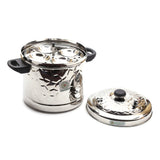 Coconut Stainless Steel - Hammered Smart Idli Cooker | 4 Plate or 6 Plates | Hammered Finish | Model - Smart Idly Cooker