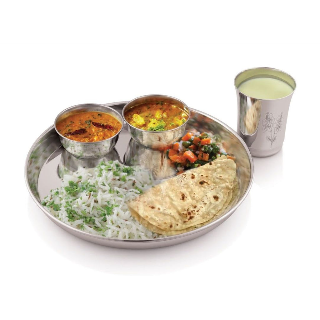 Coconut Stainless Steel Laser Engrave Design Dinner Set / Dinnerware - 5 Pieces