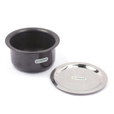 Coconut Hard Anodised Tope/Patila for Cook and Serve with SS Lid and Gas Stove & Induction Base Top Compatible - 2 Unit - Capacity - 3 litres, 3.5 Litre (Dimension - 23Cm, 24cm)