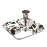 Coconut Stainless Steel Square Dinner Set / Dinnerware/Lunch Set/Plate set - 7 Pieces