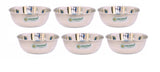 Coconut Stainless Steel - Rasmalai Plain Bowl | Set of 6 | Vati | Katori | Serving Bowls for Soup, Salad, Dessert, Dal | Heavy Gauge, Solid Bowl/ Vati / Katori | Model - C54 Rasmalai ( Mukta Round Beeding)