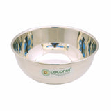 Coconut Stainless Steel - Rasmalai Plain Bowl | Set of 6 | Vati | Katori | Serving Bowls for Soup, Salad, Dessert, Dal | Heavy Gauge, Solid Bowl/ Vati / Katori | Model - C54 Rasmalai ( Mukta Round Beeding)