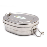 Coconut Stainless Steel -Oval Shape Lunch Box | Food Grade | Heavy Gauge | Sturdy | Long Lasting | Mirror Finish | Tiffin Box | Fridge Box |  Dibba | Multipurpose Box, Model - S49 Bonbon Oval Capsule