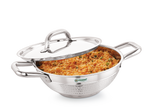 Coconut Elementary Stainless Steel Hammered Design Capsulated Kadai For Cook n Serve - 1 unit
