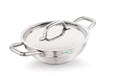 Coconut Elementary Stainless Steel Hammered Design Capsulated Kadai For Cook n Serve - 1 unit