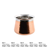 Coconut Hammered Copper Handi - Copper Handi with Steel Inner Layer, Copper Pot, Serving handi, Cooking Handi, Model - Braun