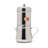 KCL Stainless Steel South Indian Filter Coffee Maker | Traditional Drip Decoction Maker with Coffee Pot & Presser | Durable Food Grade Steel | Authentic Kaapi Brewer.