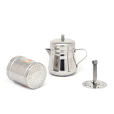 KCL Stainless Steel South Indian Filter Coffee Maker | Traditional Drip Decoction Maker with Coffee Pot & Presser | Durable Food Grade Steel | Authentic Kaapi Brewer.