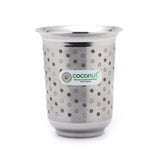 Coconut C2 Series Taurus Stainless Steel Glass Set | 300ml Premium Water Tumblers | Polka Dot Laser Engraved Design with Elegant Matte Finish | Ideal for Home, Office & Gifting.