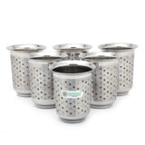 Coconut C2 Series Taurus Stainless Steel Glass Set | 300ml Premium Water Tumblers | Polka Dot Laser Engraved Design with Elegant Matte Finish | Ideal for Home, Office & Gifting.