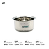 Coconut Stainless Steel Smart Tope - Set of 4, Flat Bottom, Wobble Free, Induction & Stove Friendly, Smart look, Heavy Gauge, Sturdy, Model - Smart Tope