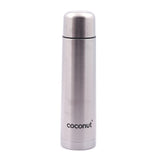 Coconut Stainless Steel Lava Flip Lock Vacuum Flask - 304 Steel | Food Grade | Double wall | keeps Liquid Hot / Cold for 24hrs | Leak Proof | Silver | Vaccum Flask | Hot & Cold Bottle | Model - Lava Vaccum Flask