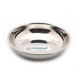 Coconut Stainless Steel Halwa Plate (Pack Of 6),Heavy Gauge, Mirror Finish, Model-H1 Reg Halwa, Serving Plate for Chaat, Namkeen, Halwa, Snacks, Dessert
