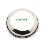 Coconut Stainless Steel Halwa Plate (Pack Of 6),Heavy Gauge, Mirror Finish, Model-H1 Reg Halwa, Serving Plate for Chaat, Namkeen, Halwa, Snacks, Dessert