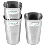 Coconut Stainless Steel Glasses -Capacity 300ml, Shower finish, Heavy gauge, Durable, BPA Free, Food Grade, Model A11