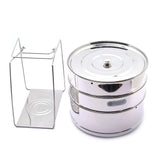 Coconut Stainless Steel Stackable Cooker Separator Containers for 10 litres Cooker I Set of 3 with Lid & Lifter (Suitable for Prestige 10 Litre All Models)