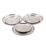 KCL Stainless Steel Heavy Gauge Dinner Plate Set of 6 | 3 Dinner Plates (29 cm) & 3 Quarter Plates (21 cm) | Mirror Finish | Food-Grade Steel | Durable & Rust Resistant.