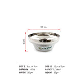 Coconut Stainless Steel Heavy Gauge, Solid Bowl/ Vati / Katori / Set of 6 -Available sizes in Capacity 100ml, 200ml Each, Model - C16 Cherry, Serving Bowls for Soup, Salad, Vegetable, Dal, Dessert