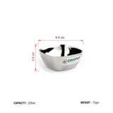 Coconut Stainless Steel Heavy Gauge, Solid Bowl/ Vati / Katori / Set of 6 - Capacity 200ml, Model - C18 Charminar, Serving Bowls for Soup, Salad, Dessert, Vegetable, Dal