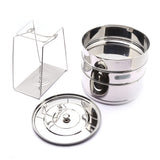 Coconut Stainless Steel Stackable Cooker Separator Containers for 10 litres Cooker I Set of 3 with Lid & Lifter (Suitable for Prestige 10 Litre All Models)