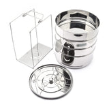Coconut Stainless Steel Stackable Cooker Separator Containers for 12 litres Cooker I Set of 4 with Lid & Lifter (Suitable for Prestige 12 Litre All Models)