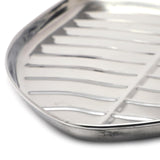 KCL Stainless Steel Leaf Shaped Banana Plate Set | Dinner & Lunch Plates | Mirror Finish | Heavy Gauge | Pack of 6.