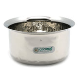 Coconut Stainless Steel Smart Tope - Set of 4, Flat Bottom, Wobble Free, Induction & Stove Friendly, Smart look, Heavy Gauge, Sturdy, Model - Smart Tope
