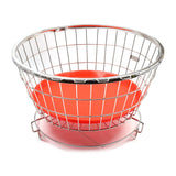 Coconut Stainless Steel - Dish Drainer | Bartan Basket | Kitchen Basket | After wash Utensil Basket | Tokri | Dish Drying Rack | Must have in Kitchen | Steel Dish Drainer with Drain Tray & Detachable Cutlery Stand | Model - Y27 Smart Drainer Round