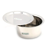 Coconut Stainless Steel Kitchen Tope Induction & Standard Utensils with Lid Cookware Set (Pack of 10) - 1st Tope 750 ml, 2nd tope 1000 ml, 3rd tope 1500 ml, 4th tope 2000 ml, 5th tope 2300 ml