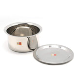 KCL Stainless Steel Tope Cookware Set with Lids (Pack of 10) | Induction & Gas Stove Compatible | Heavy Gauge | 1000 ml to 2800 ml | Kitchen Cooking & Storage Pots.