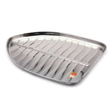 KCL Stainless Steel Leaf Shaped Banana Plate | Heavy Gauge Mirror Finish Dinner & Lunch Plate for Home, Restaurant & Hotels | Traditional Bhojan Thali Design |Set Of 2.