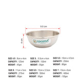 Coconut Stainless Steel - Finger Bowl | Set of 6 | Serving Bowls for Soup, Salad, Dessert, Dal | Heavy Gauge, Solid Bowl/ Vati / Katori | Model - C34 Finger Bowl