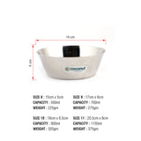 Coconut Stainless Steel Heavy Gauge, Mirror Polish, Solid Bowl/ Vati / Katori / Set of 6 -Available sizes in Capacity 500ml, 700ml, 900ml,1150ml, Model - C28 Alaska, Serving Bowls for Soup, Salad, Dessert, Dal, Vegetable
