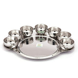 Coconut Stainless Steel Maharaja Bhog - Royal Thali set / Maharaja Bhog Thali Set / Tummy Delite / Raj Bhag Set, Model - P22, Tummy Delite