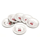 KCL Stainless Steel - Multipurpose Lid Set | Heavy Gauge Round Shape Ciba Set for Home & Office Use | Suitable for Cup & Glass | Set of 6 Stainless Steel Lid.