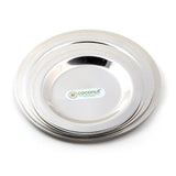 Coconut Stainless Steel Lids - Set of 4, Dimension - 12cms, 13.5cms, 15.5cms, 17.5cms, Lids / Ciba / Tope Cover, Sturdy, Strong, Heavy Gauge, Mirror Finish, Suitable for Pot, Pans, Kadai, Tawa, Model - Plain Ciba (No.7 - No.10)