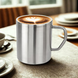 KCL Ekonomica Stainless Steel Double Walled Coffee Mug (Jumbo) | Glossy Finish Tea & Coffee Cup | Rust-Free, Durable & Easy to Clean | For Home, Office & Travel