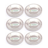 Coconut Stainless Steel Lid/ Cover/Ciba - Set of 6 Pieces - Diameter - 10.5 Cm Each