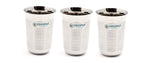 Coconut Stainless Steel Glasses - Capacity 300ml, Shower Finish, Heavy Gauge, Durable, Food Grade, BPA Free, Model - A4, Glasses For Serving Water / Juice / Beverages